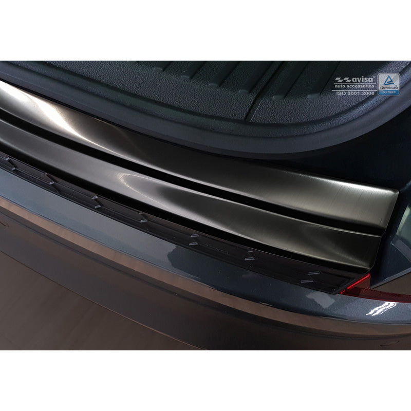 Schwarz Edelstahl Heckstoßstangenschutz passend für Skoda Kodiaq 2017-2021 & FL 2021- Inkl. RS & Scout