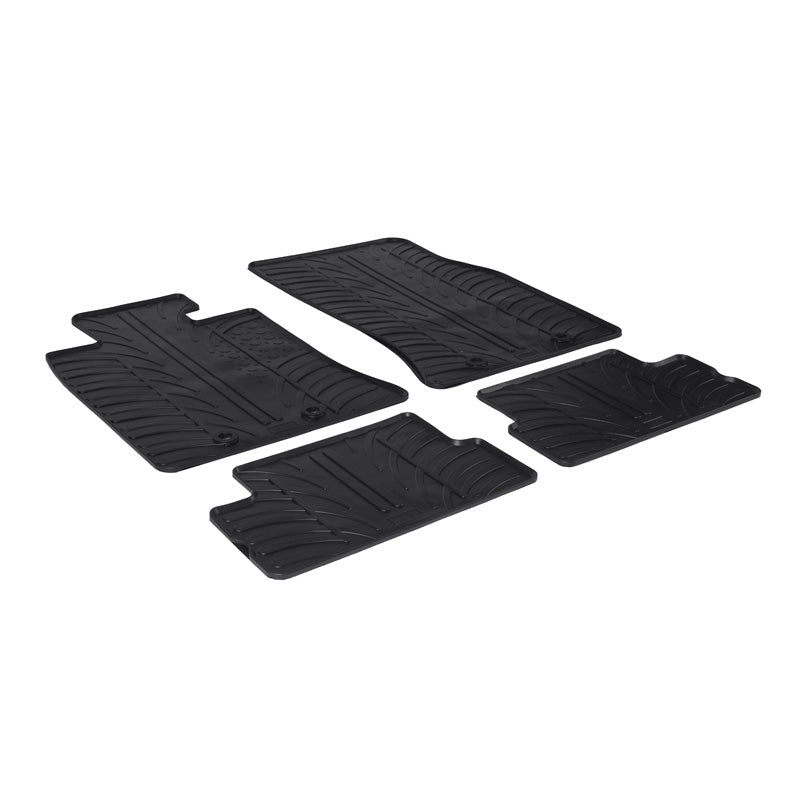 Satz Gummimatten passend für BMW New Mini One/Cooper/S/D R56 2006-2014 (T Profil 4-teilig + Montage-clips)
