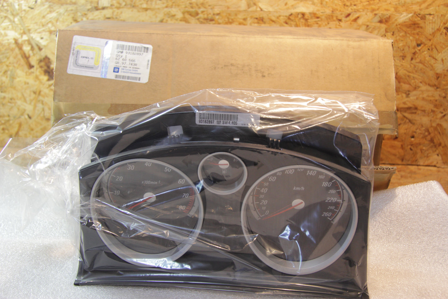 Original GM Opel Instrument AT-Teil 260 km/h 8000 RPM Kennzeichen: GT 93182897 Astra H