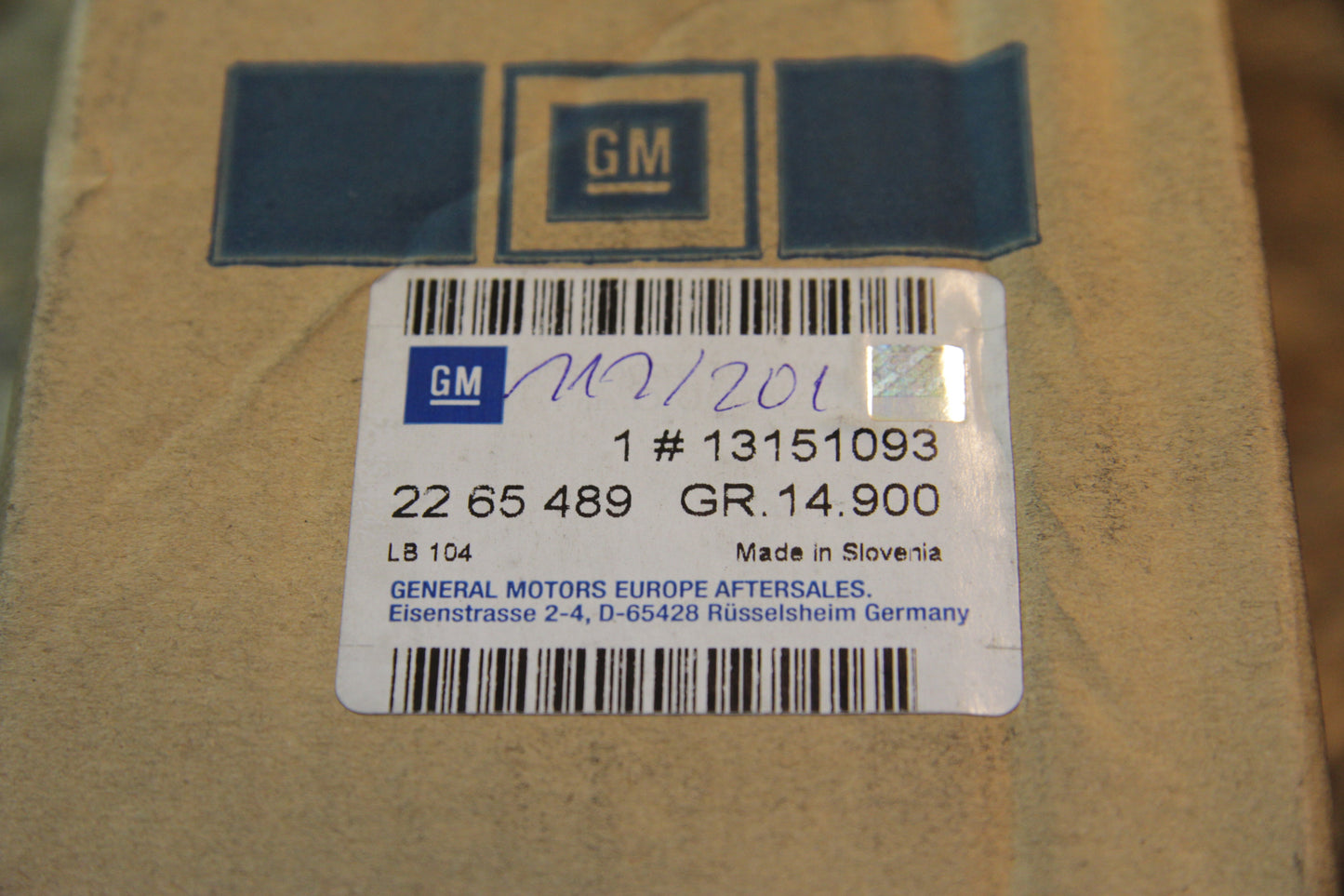 Original GM Opel Polsterbezug Armlehne grau Polstercode: XXMO 13151093 Zafira A , Zafira A Neu