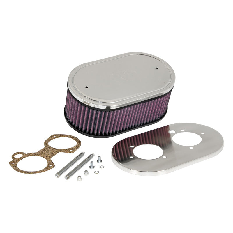 K&N Sportluftfilter oval groß passend für Weber 48/50/55 DCO-SP, Montagehöhe 85mm (56-1720)