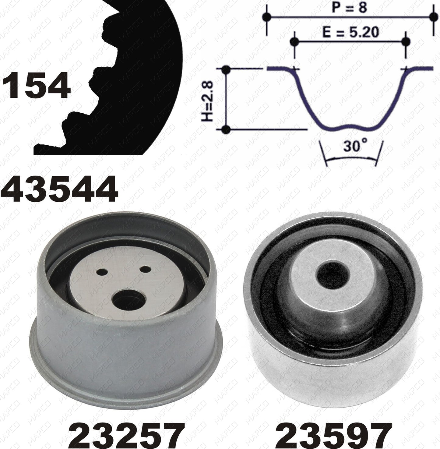 MAPCO Zahnriemensatz 23544