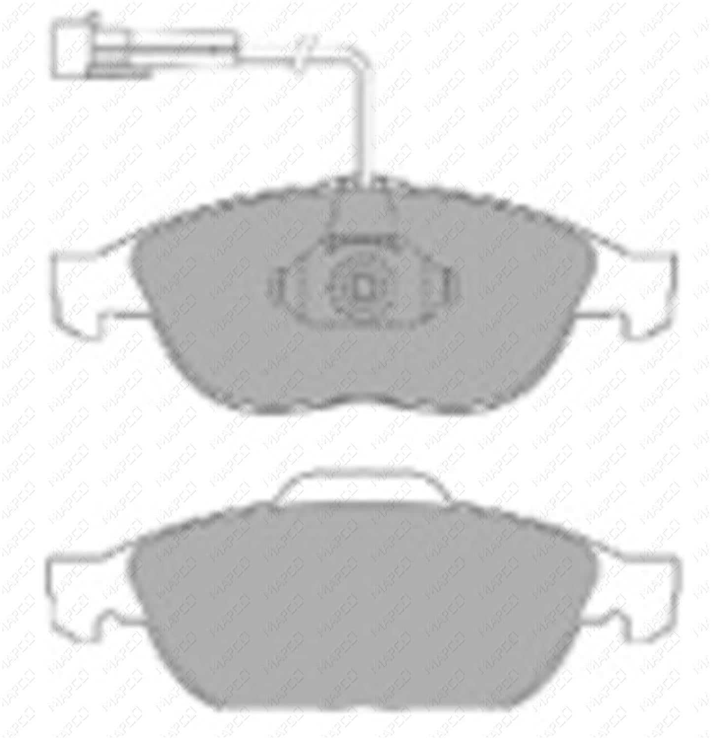MAPCO Bremsbelagsatz, Scheibenbremse Vorderachse 6470