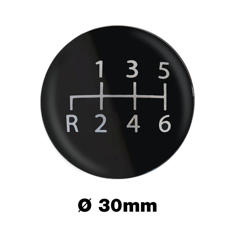 Simoni Racing Schaltknauf Schaltmuster 6-Gang (Rückwärtsgang links unten) Ø30mm