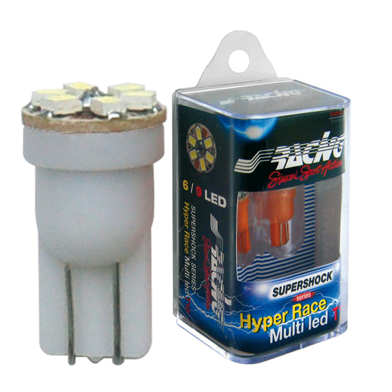 Simoni Racing T10 6-LED 'Hyper Multi' Leuchtmittel - Rot - Satz à 2 Stück