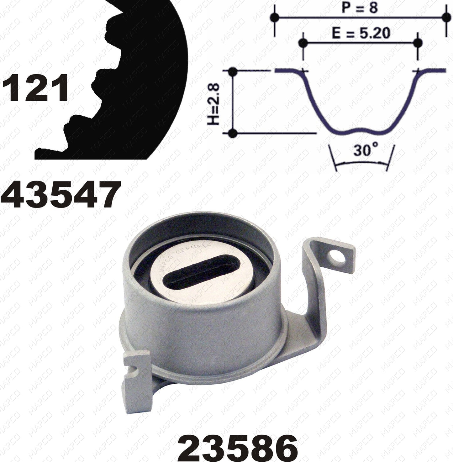 MAPCO Zahnriemensatz 23547