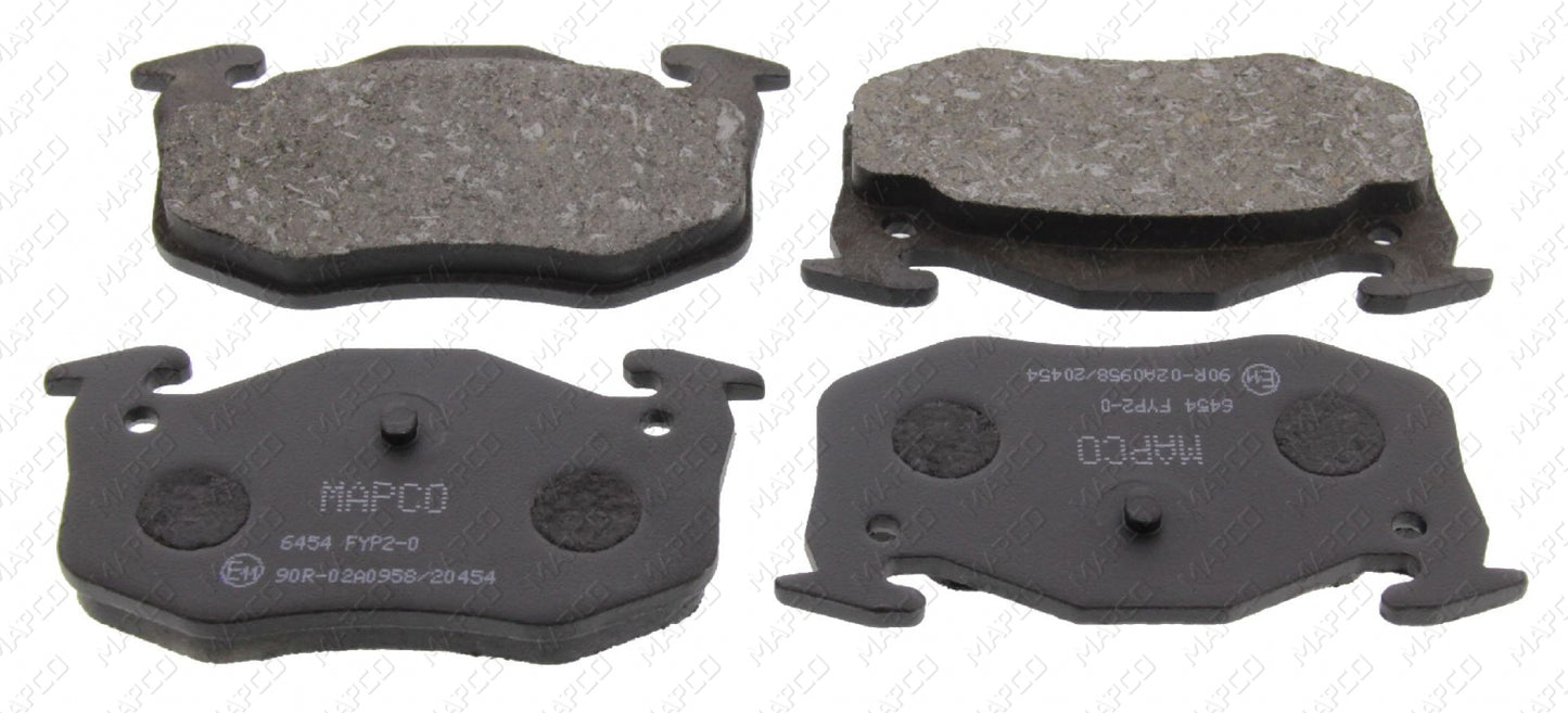 MAPCO Bremsbelagsatz, Scheibenbremse Hinterachse 6454