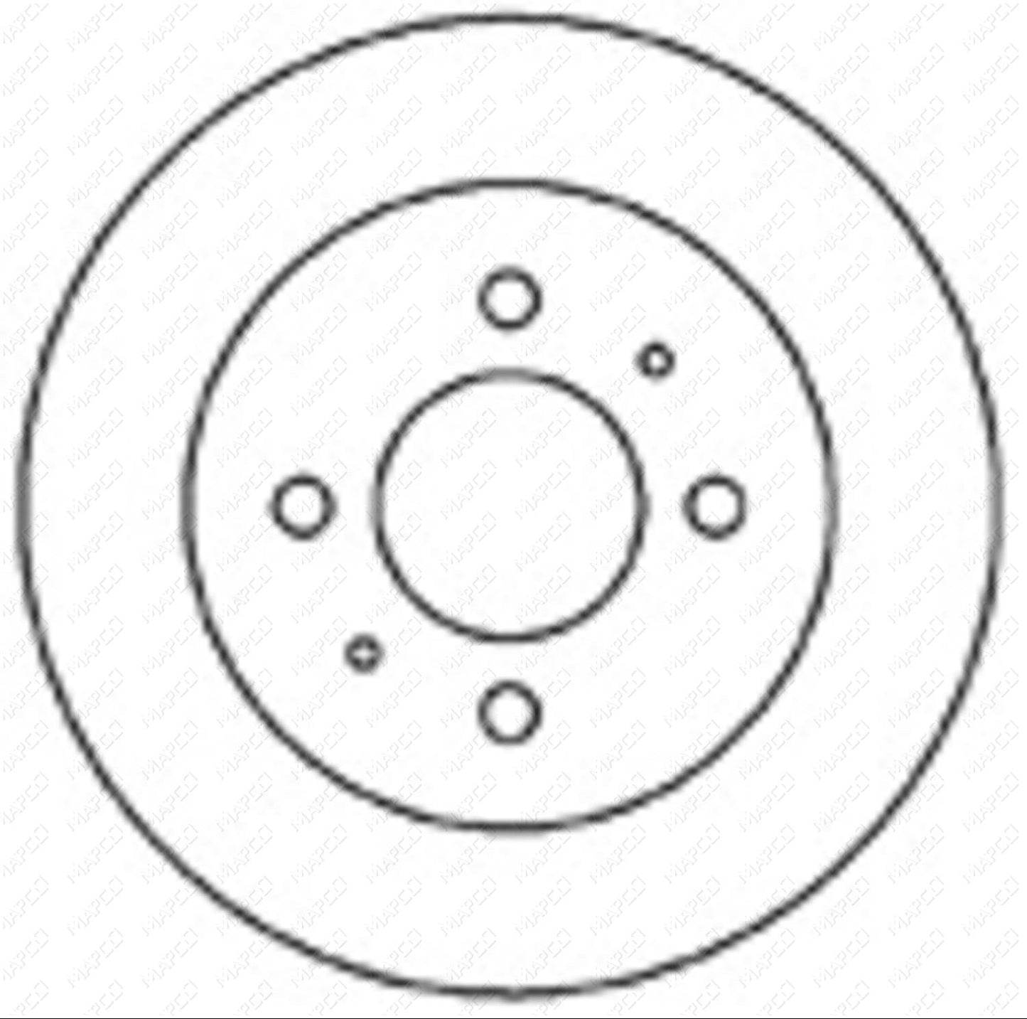 MAPCO Bremsscheibe Hinterachse 45543