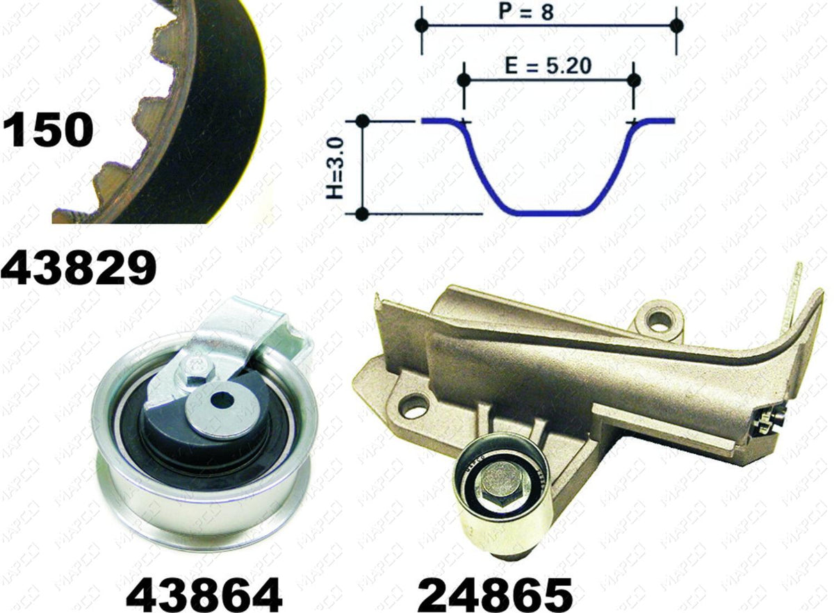 MAPCO Zahnriemensatz Satz 23902