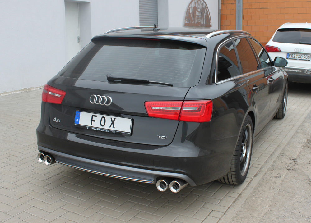 FOX Audi A6 4G - 2,0l TDI Endschalldämpfer rechts/links zweiflutig - 2x90 Typ 13 rechts/links