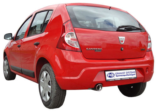 FOX Dacia Sandero Endrohr auf original ESD - 1x90 Typ 17