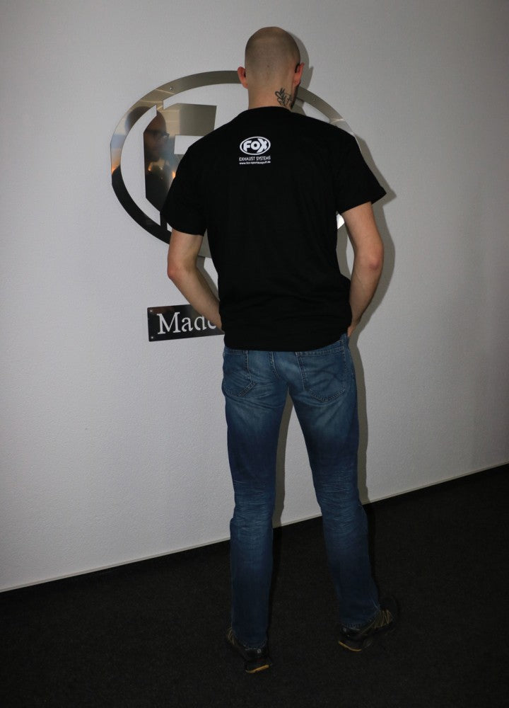 FOX FOX T-Shirt Größe L Schwarz mit weisser Schrift