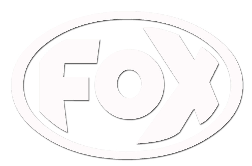 FOX FOX Sticker Weiss - geplottet Höhe: 80mm Breite: 125mm - FOX Logo