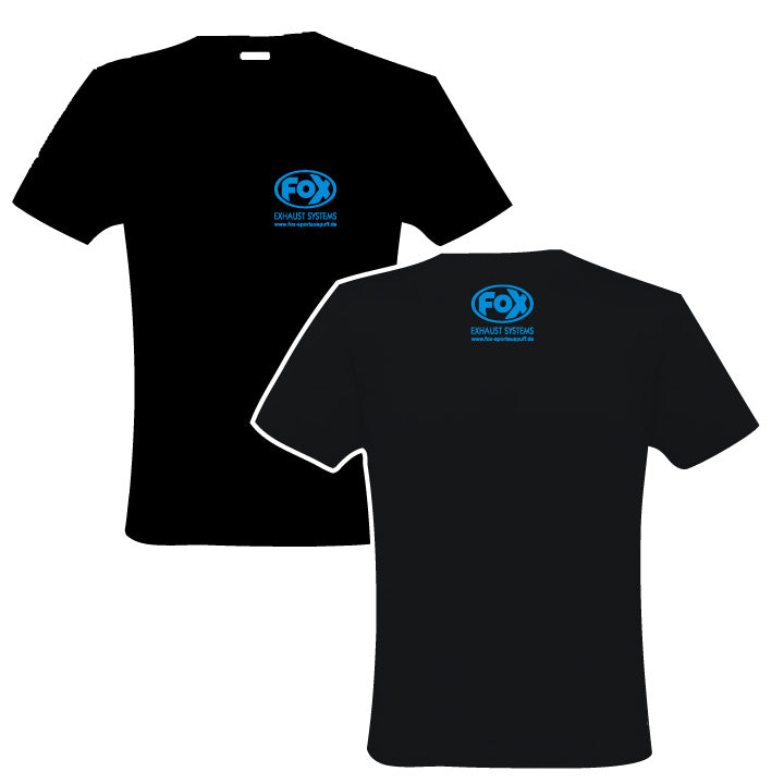 FOX FOX T-Shirt Größe XL Schwarz mit blauer Schrift