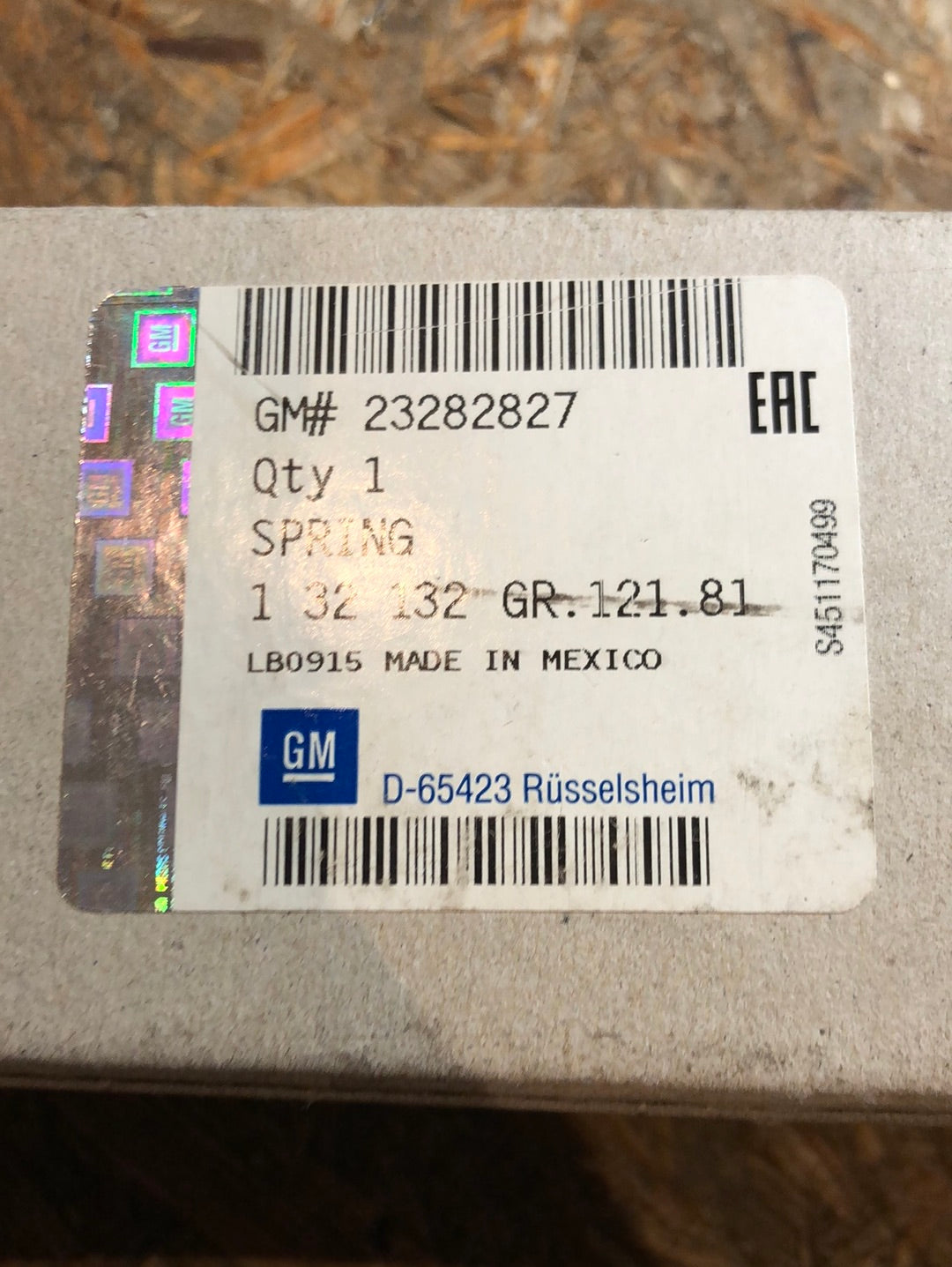 Original GM Chevrolet Volt Gasdruckfeder Dämpfer Heckklappe Neu
