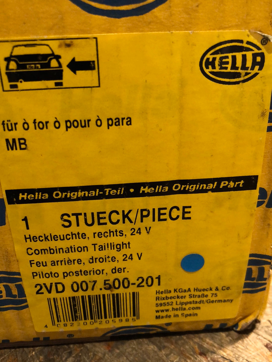 Original Hella Mercedes Atego LKW Heckleuchte rechts Neu