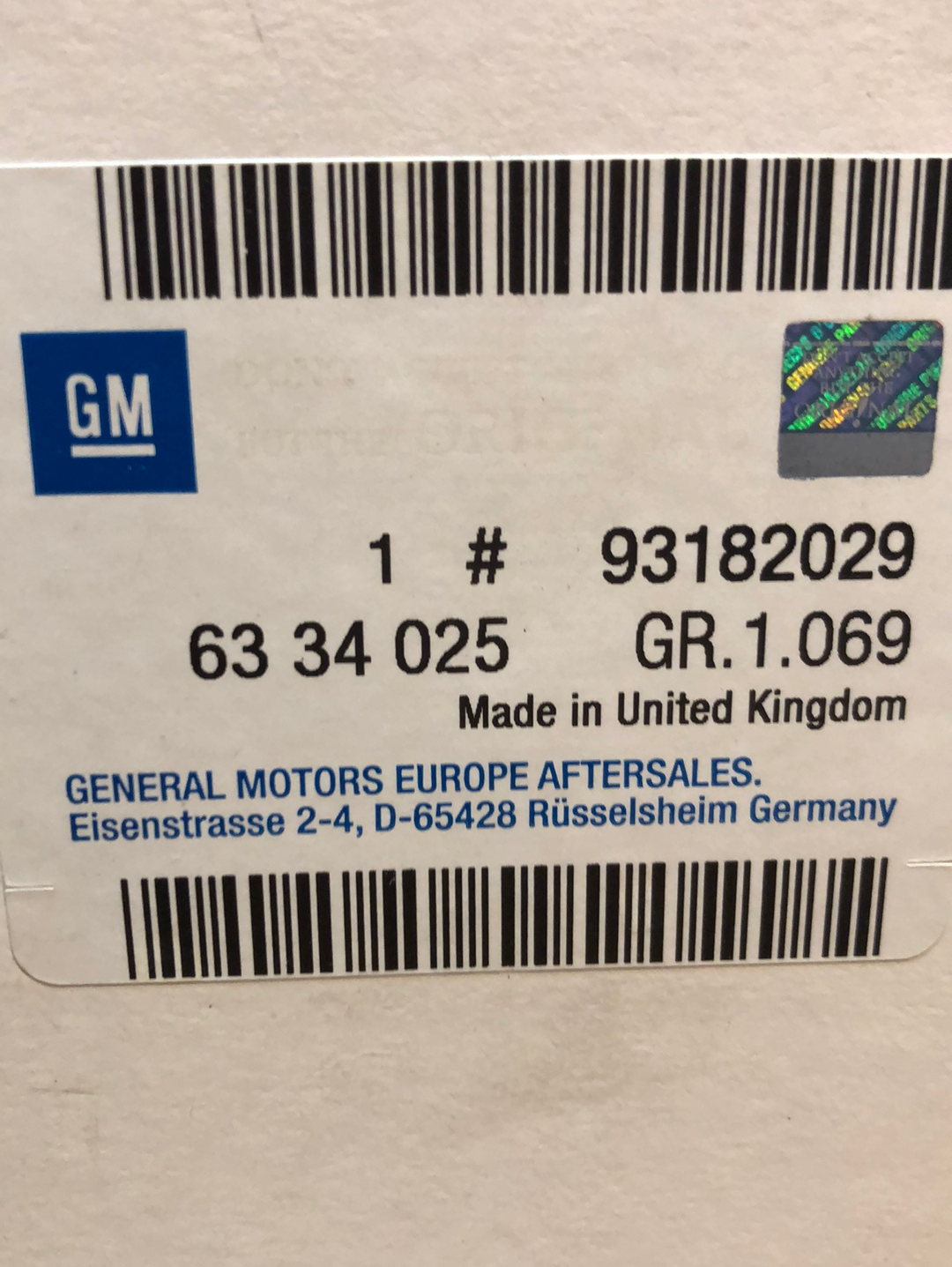 Original GM Opel Agila A Astra G (T98) Corsa B (S93) Wasserpumpe mit Dichtung Neu