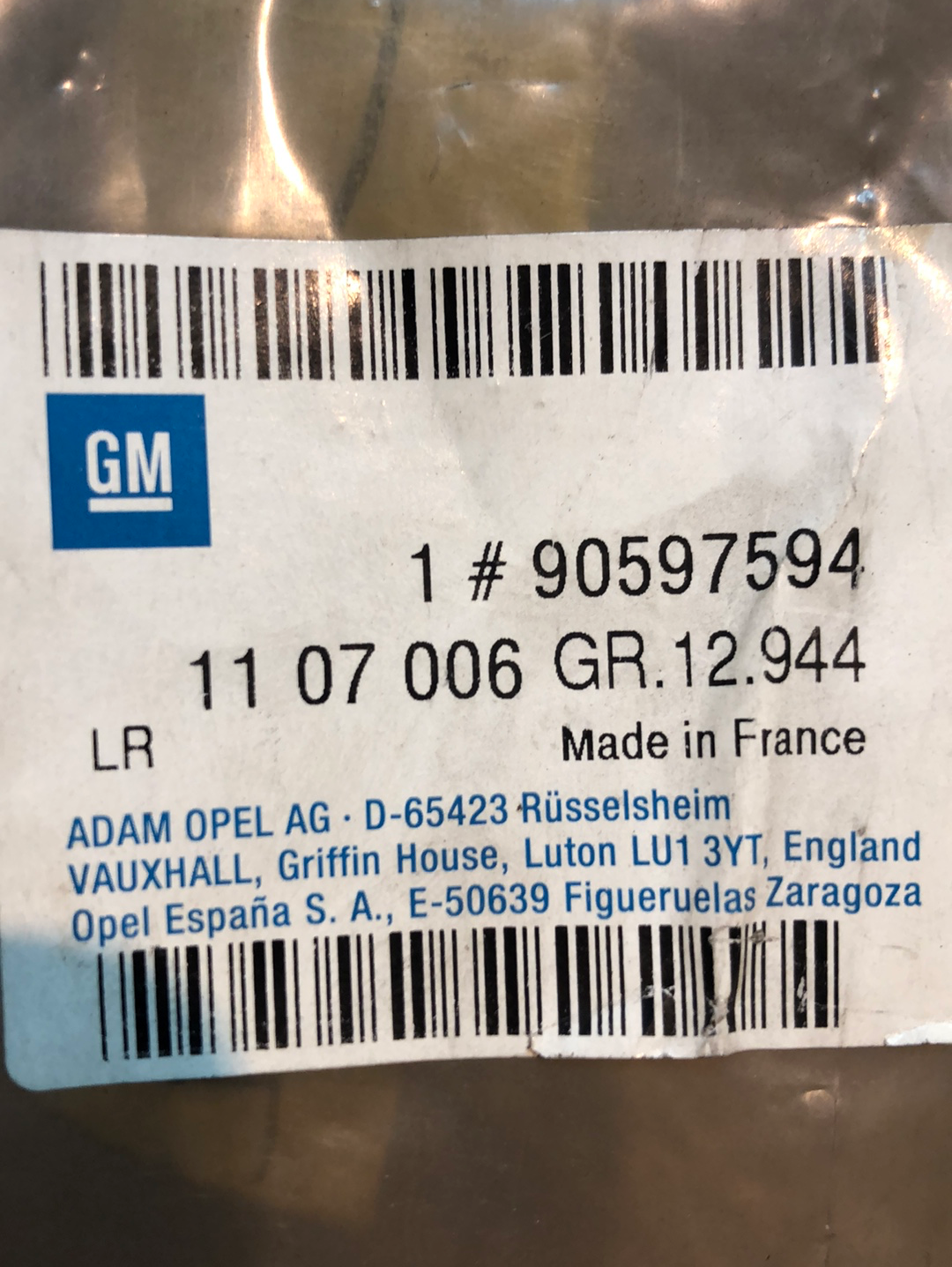 Original GM Opel Opel Zafira A Zierleiste Radlauf Kotflügel hinten rechts Neu