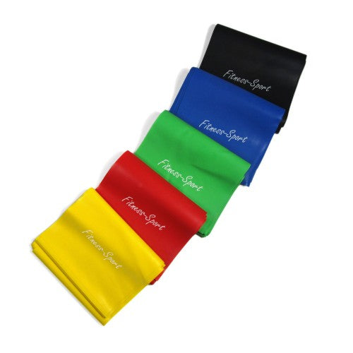 Gymnastikband, Fitness-Sport, Fitnessband 250cm x 15cm, schwarz Training Stufe extrem stark 0,65mm Stärke aus Naturkautschuk