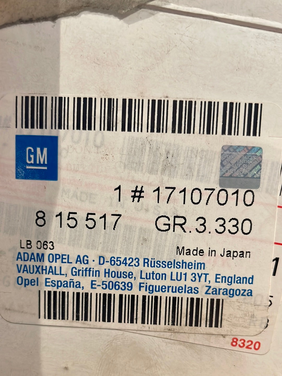 Original GM Opel Monterey A 3,2L Druckregler Benzineinspritzung Neu