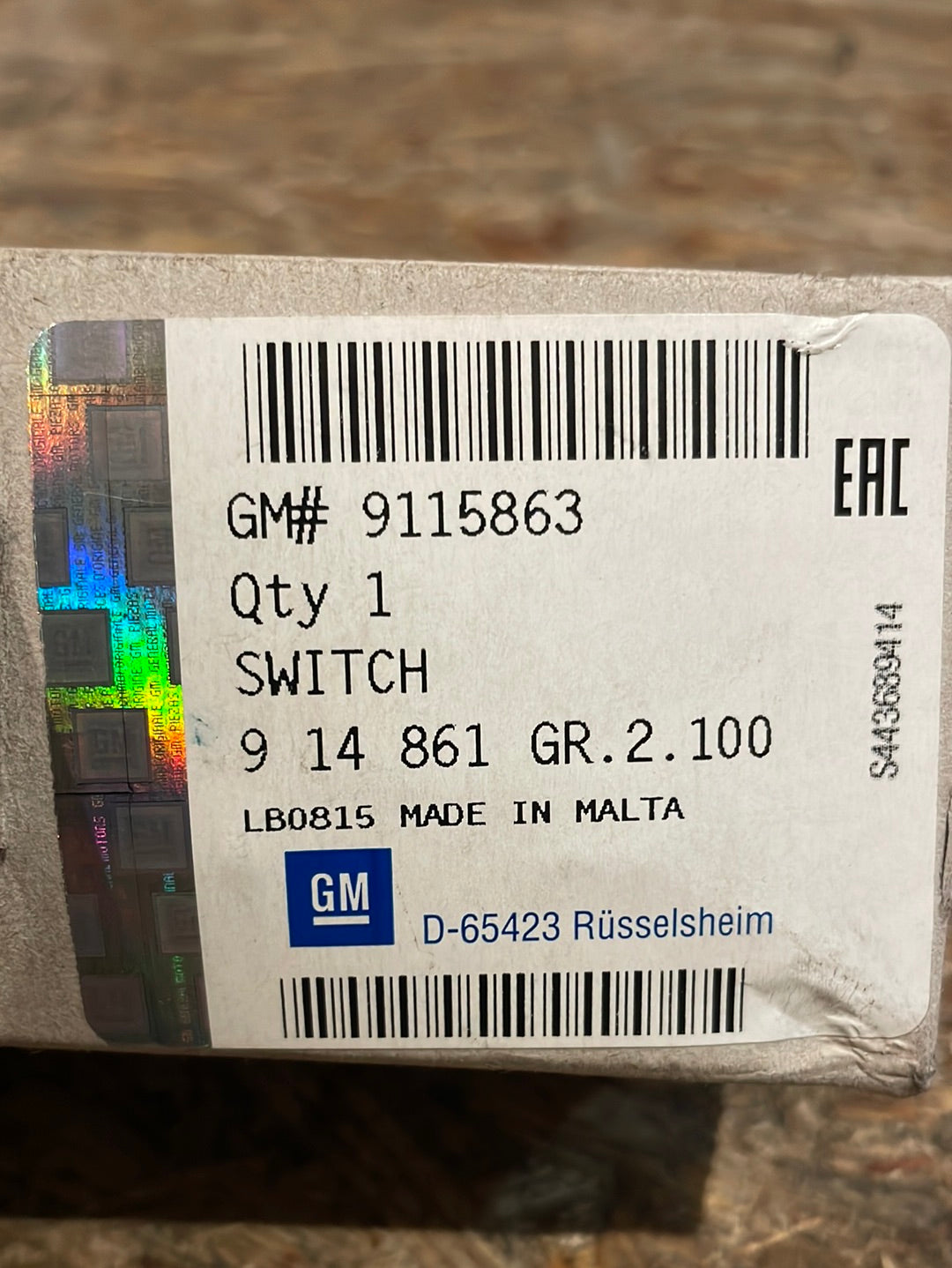 Original GM Opel Combo Tigra B Corsa C/D Meriva A Zündschalter Neu