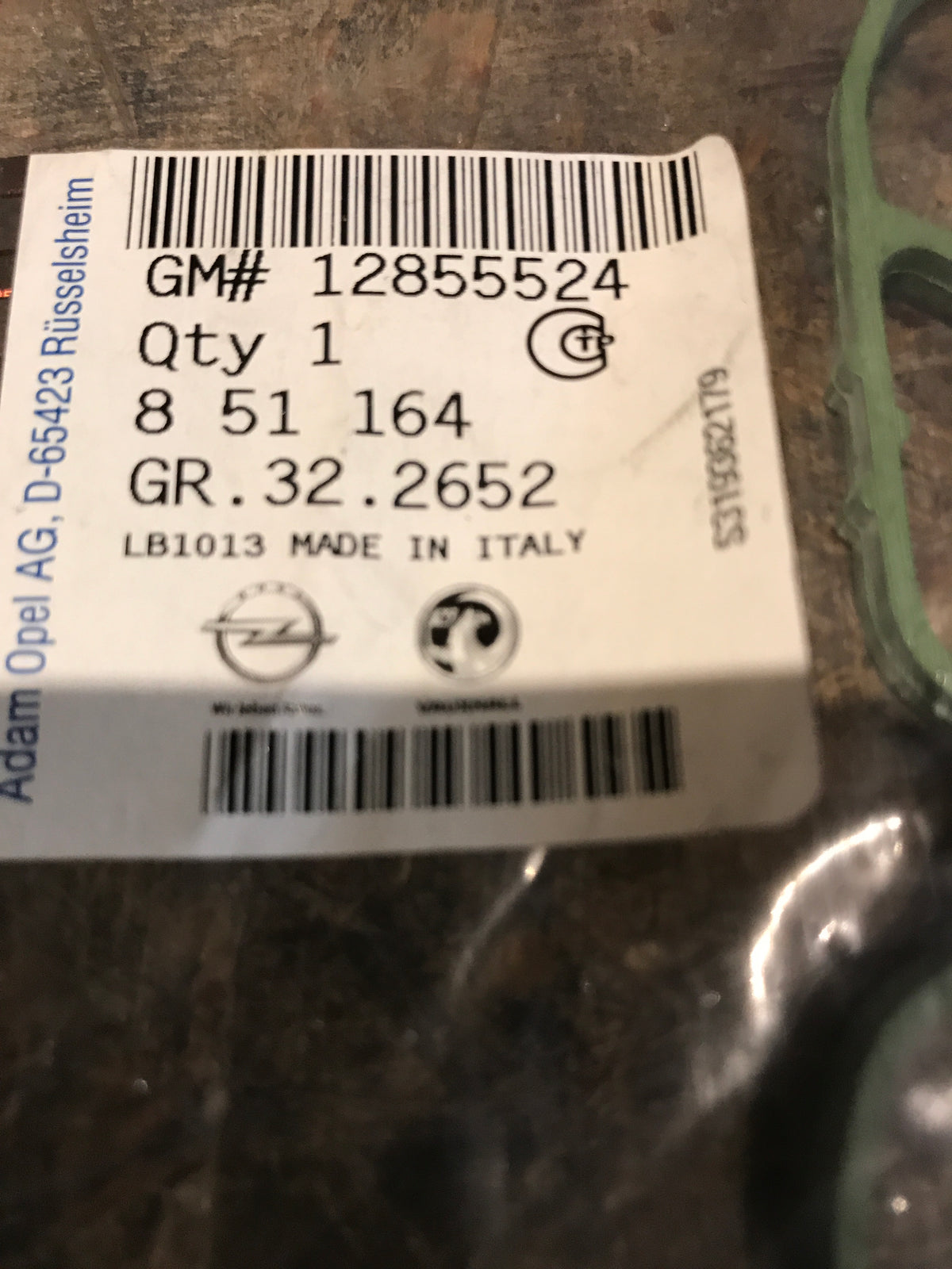 Original Corsa D Dichtung Saugrohr an Zylinderkopf NEU