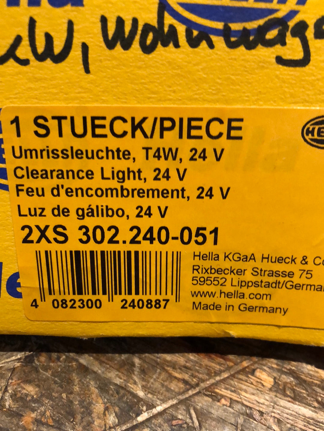 Original Hella LKW Wohnwagen Anhänger Umrissleuchte Neu