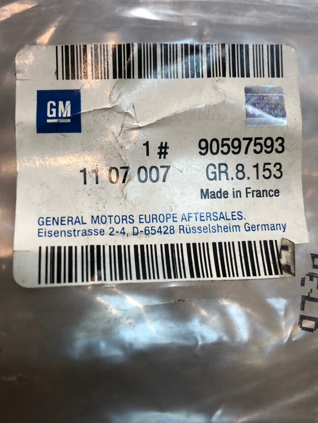 Original GM Opel Zafira A Zierleiste Radlauf Kotflügel hinten links Neu