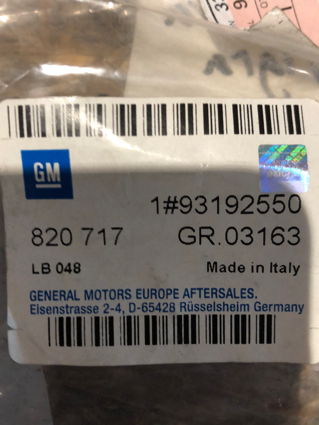 Original GM Opel Corsa C Meriva Tigra Kraftstoffzufuhr Neu