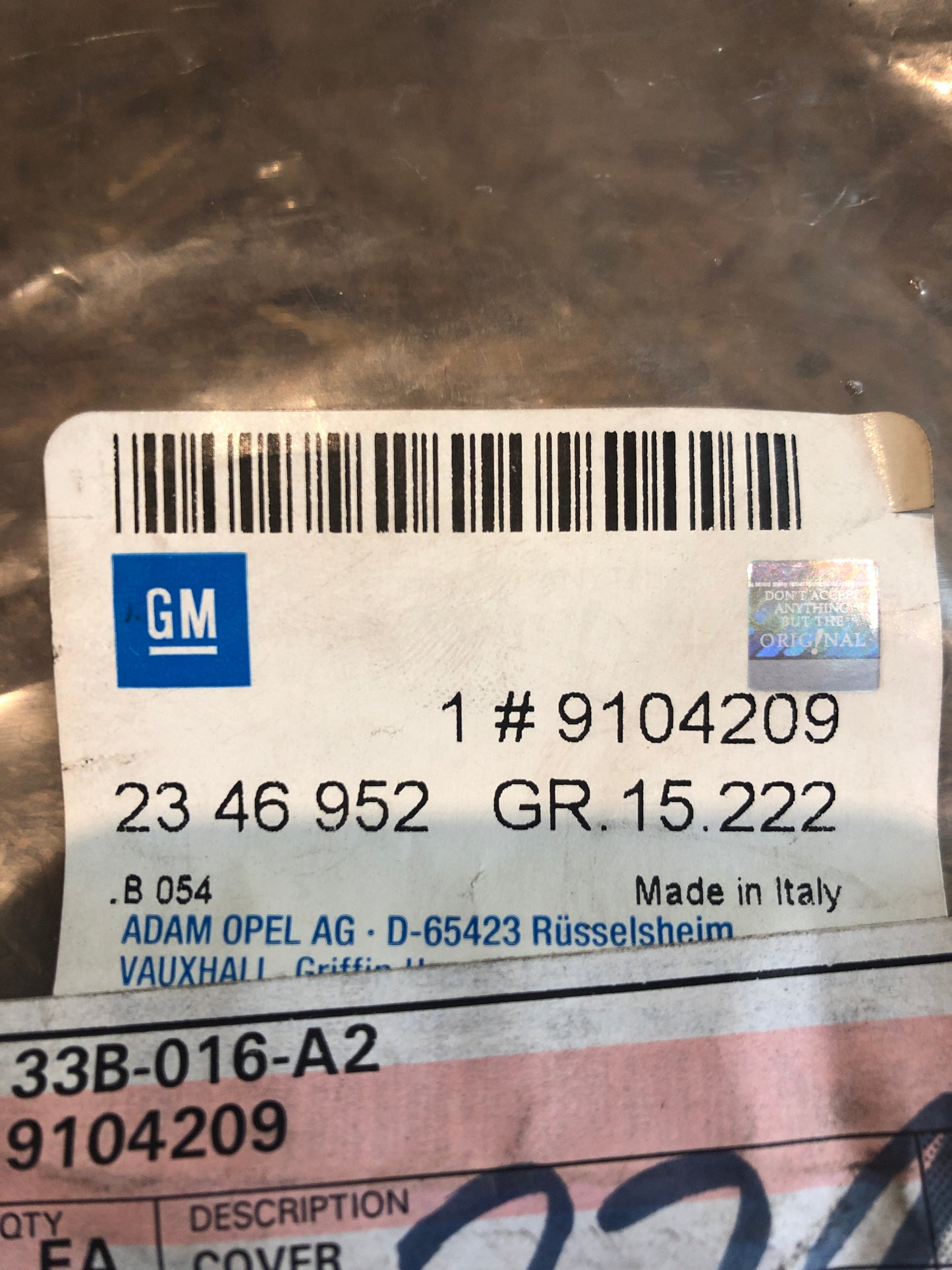 Original GM Opel Astra G Zafira A Seitenwandverkleidung Neu