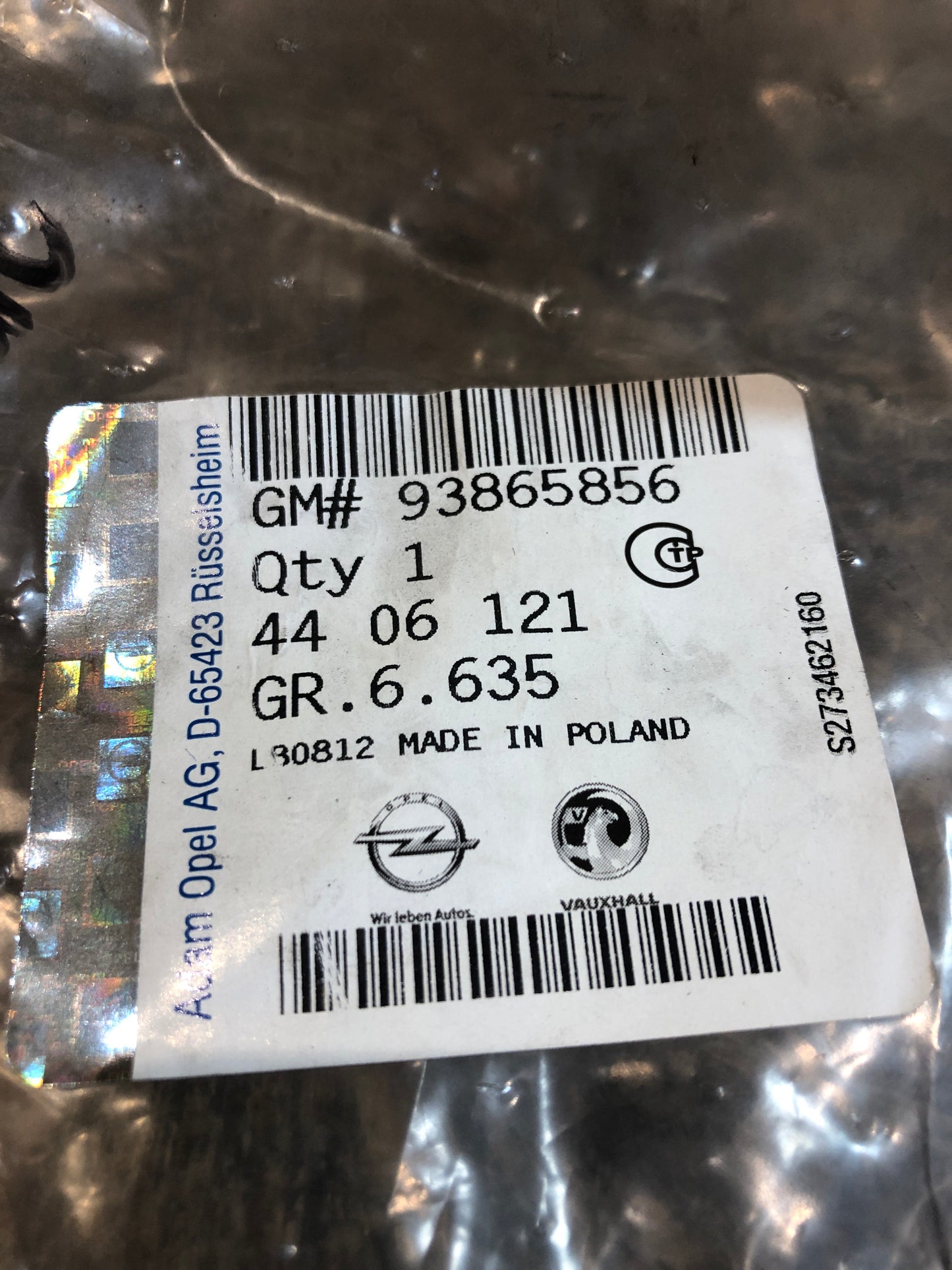 Original Opel Vivaro Schlauch Vorratsbehälter an Pumpe Neu
