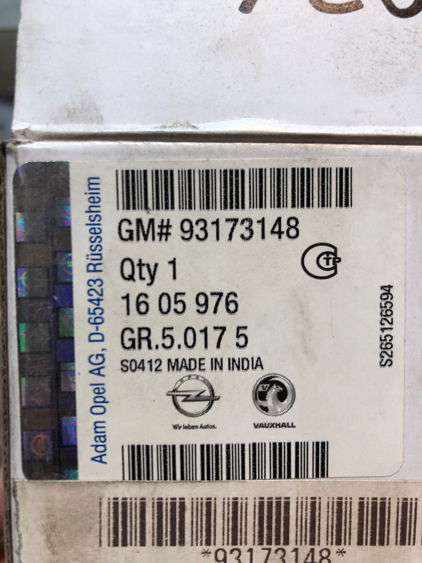 Original GM Opel Opel Frontera B Vectra C Signum Bremsbeläge Neu