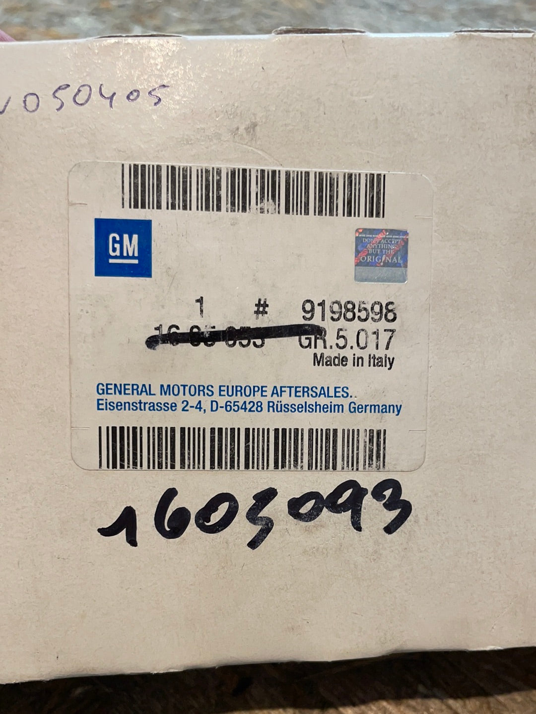 Original GM Opel Astra G Zafira A Bremsbelagsatz hinten Neu