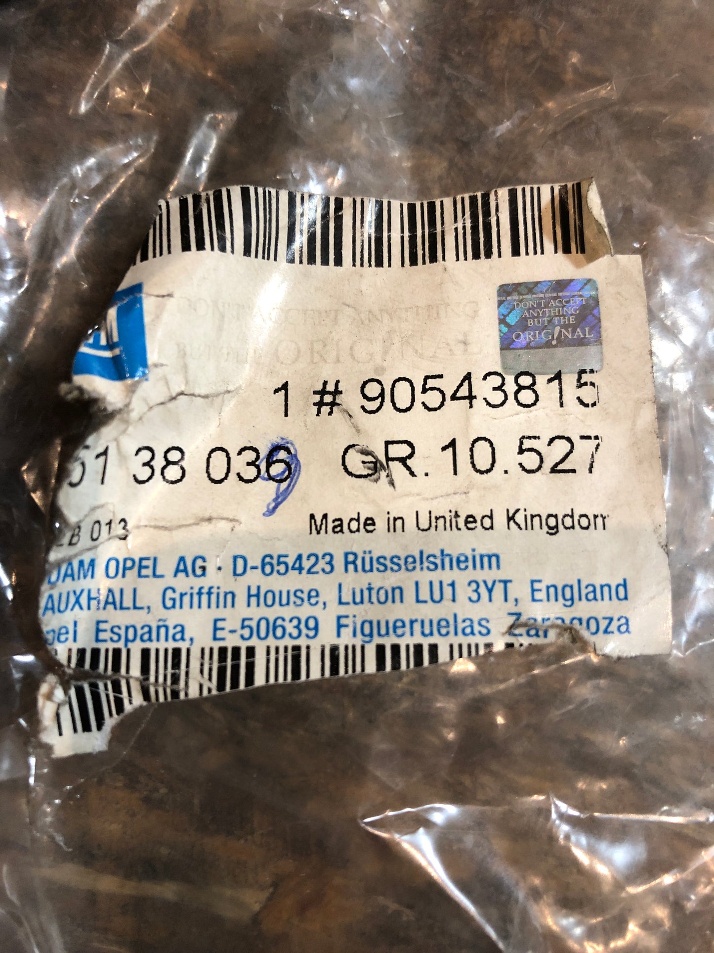 Original GM Opel Astra F Türgriff außen rechts Neu