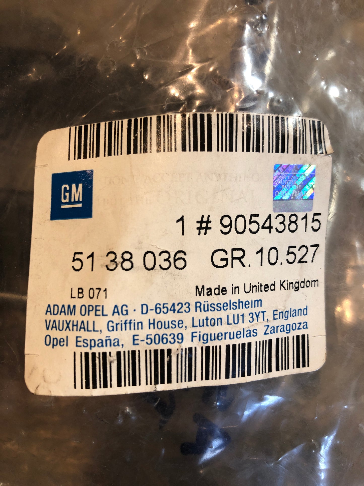 Original GM Opel Astra F Türgriff außen rechts Neu