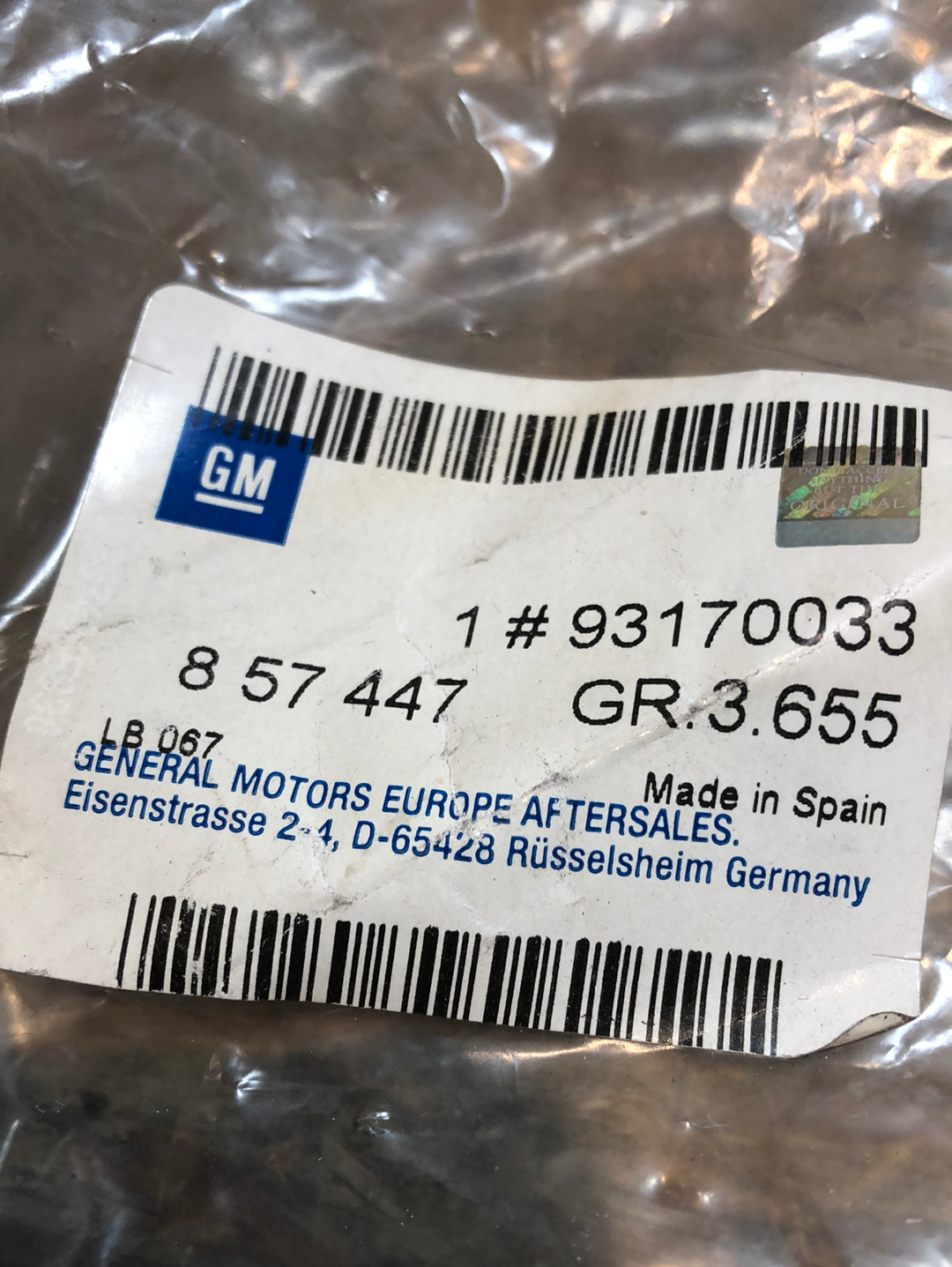 Original Opel Omega B Schlauch Sekundärluftpumpe und Ventil Neu