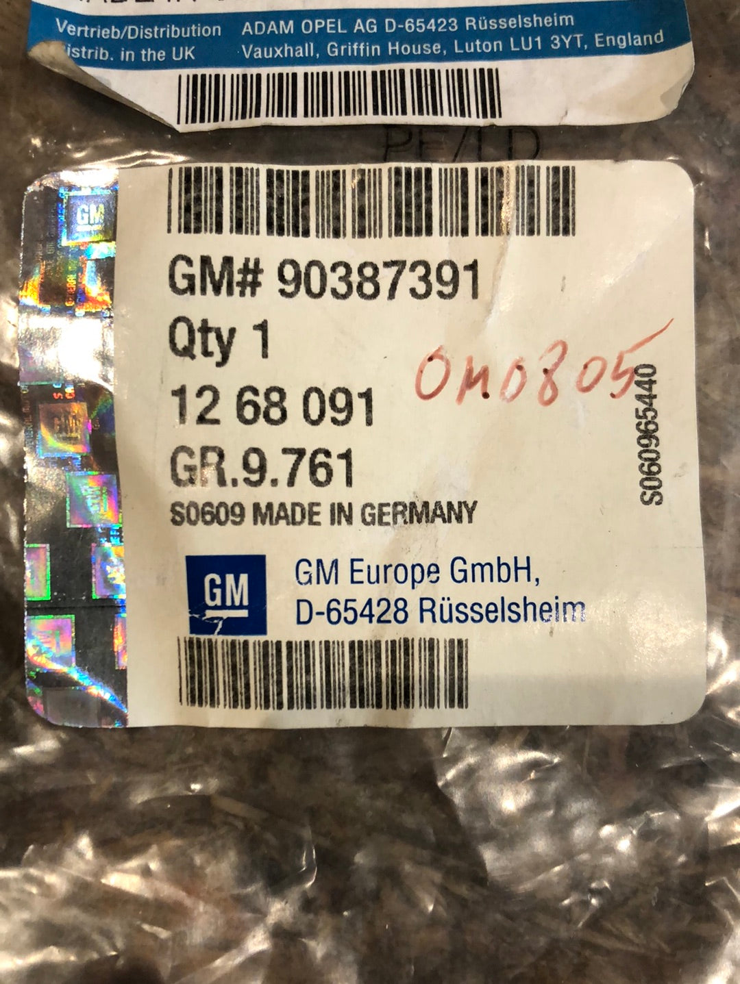 Original GM Opel Astra F Calibra Vectra A Tachowelle Neu