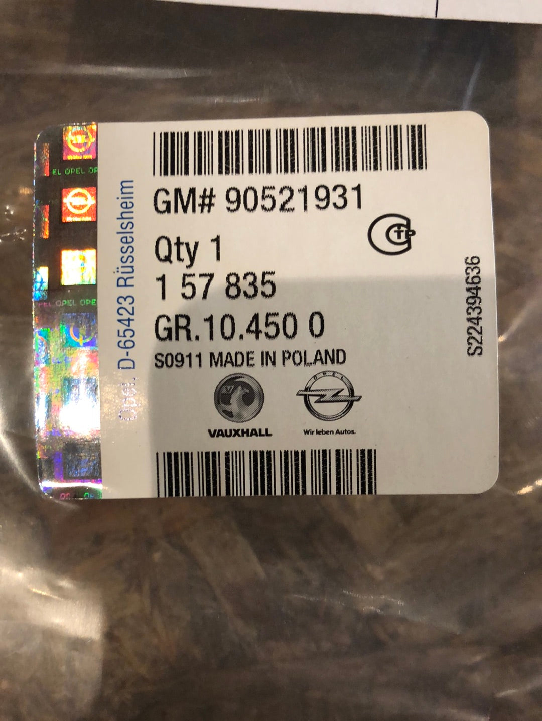 Original GM Opel Astra G Zafira A Dichtung Vordertür Links Neu