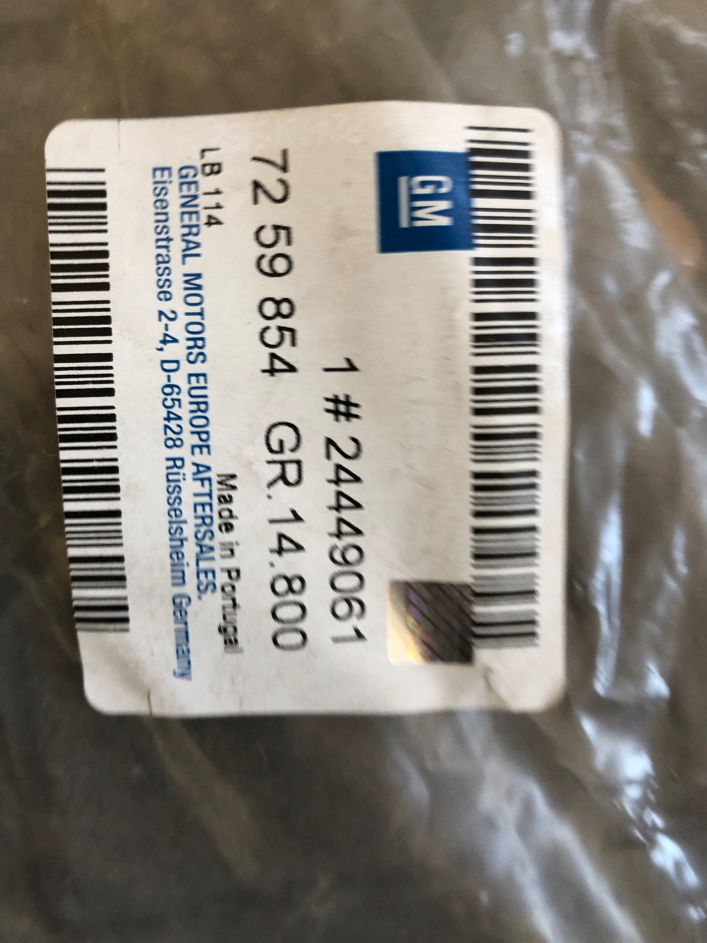 Original GM Opel Astra G Zafira A Stoffbezug Sitz Neu