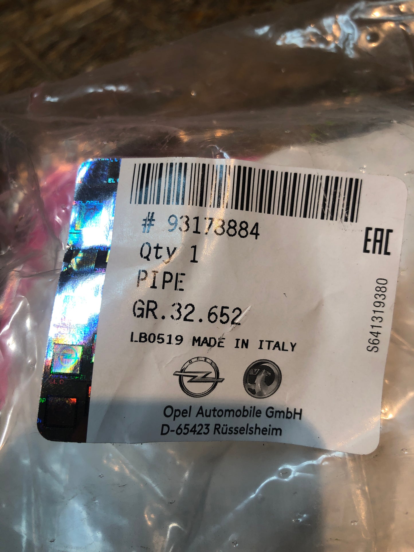Original GM Opel Astra H Zafira B Abgasrohr AGR-Ventil Neu