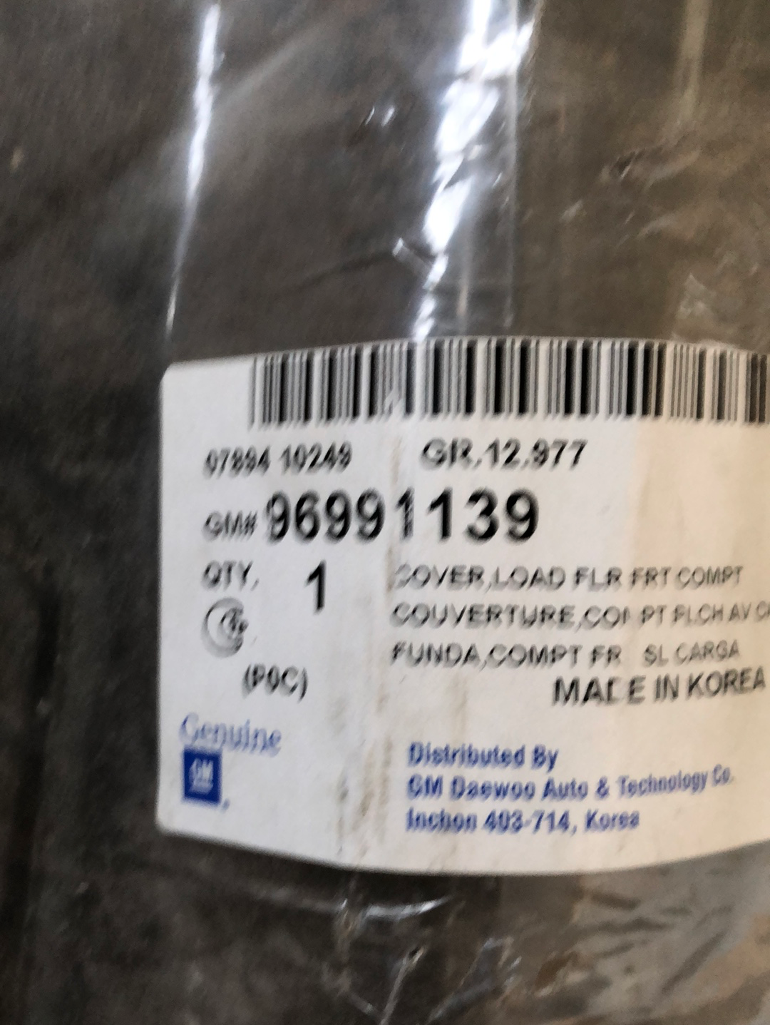 Original GM Chevrolet Captiva Gepäckabdeckung Neu