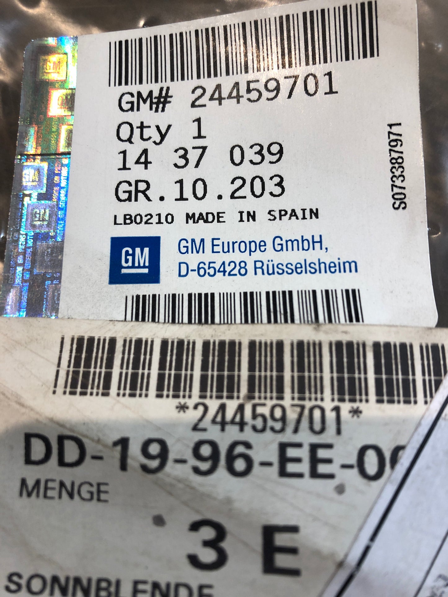Original Opel Corsa C Sonnenblende Neu