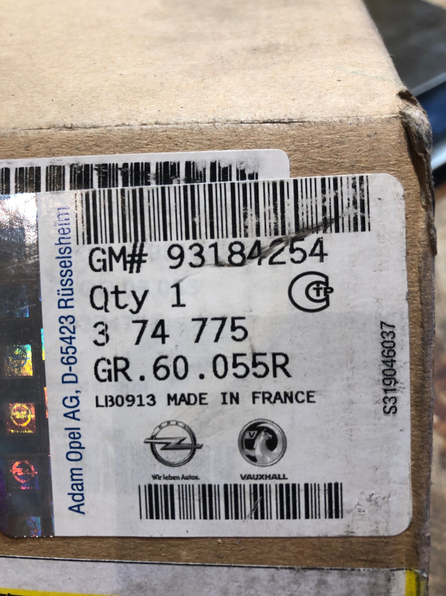 Original GM Opel Astra G Zafira A Antriebswelle ohne Impulsgeber links Neu