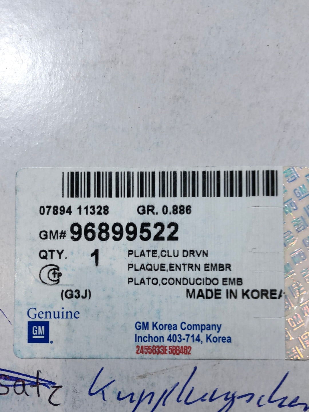 Original GM Chevrolet Orlando Cruze Captiva Kupplungsscheibe Neu