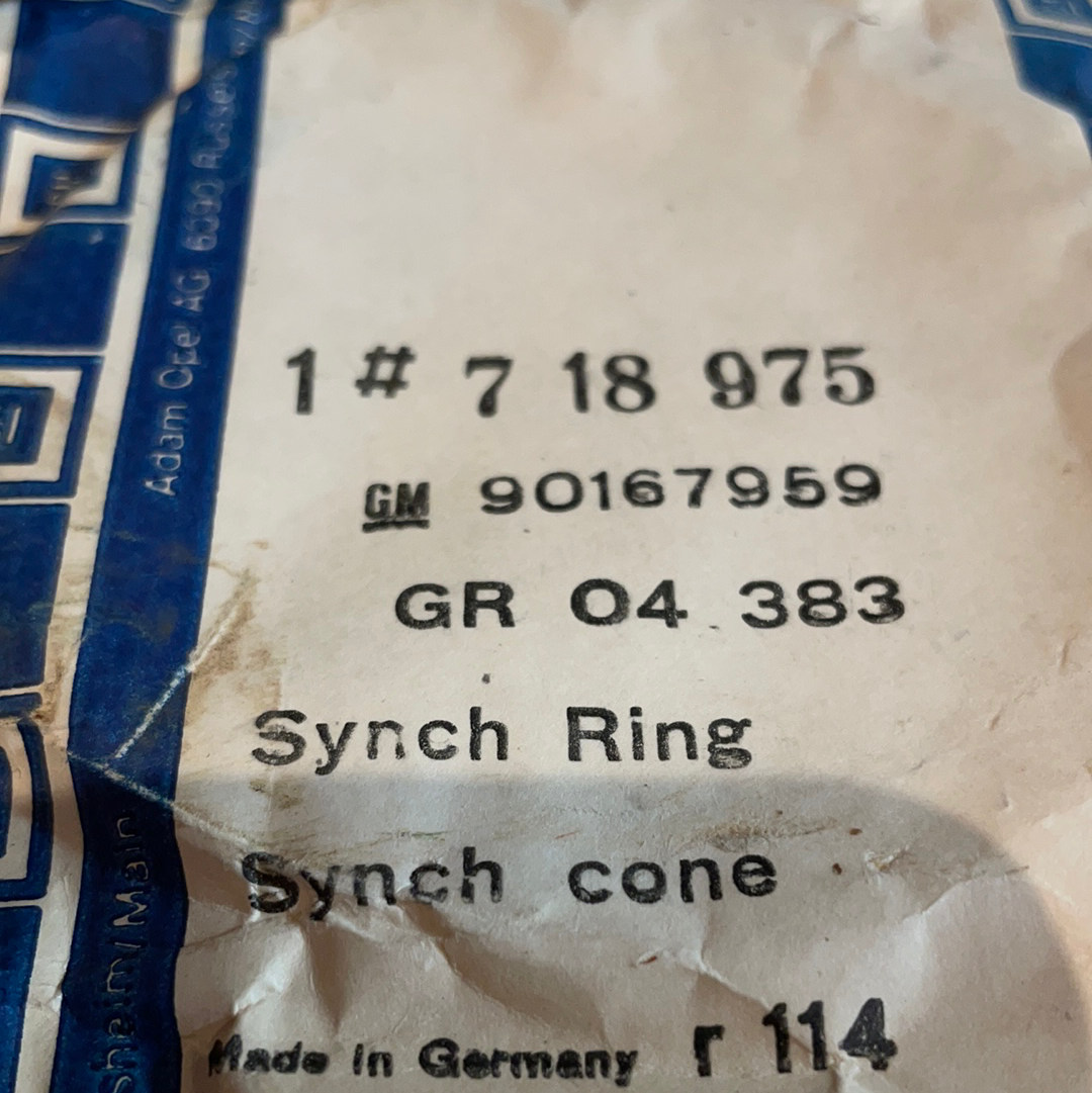 Original GM Opel Rekord E Monza Senator A Synchronring Neu