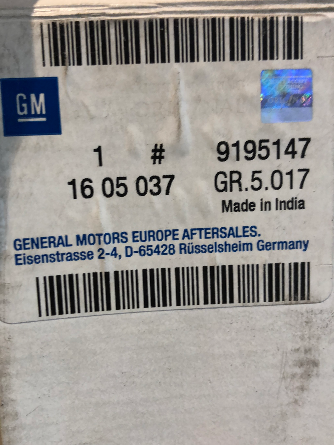 Original GM Opel Astra G Bremsbelagsatz hinten Neu
