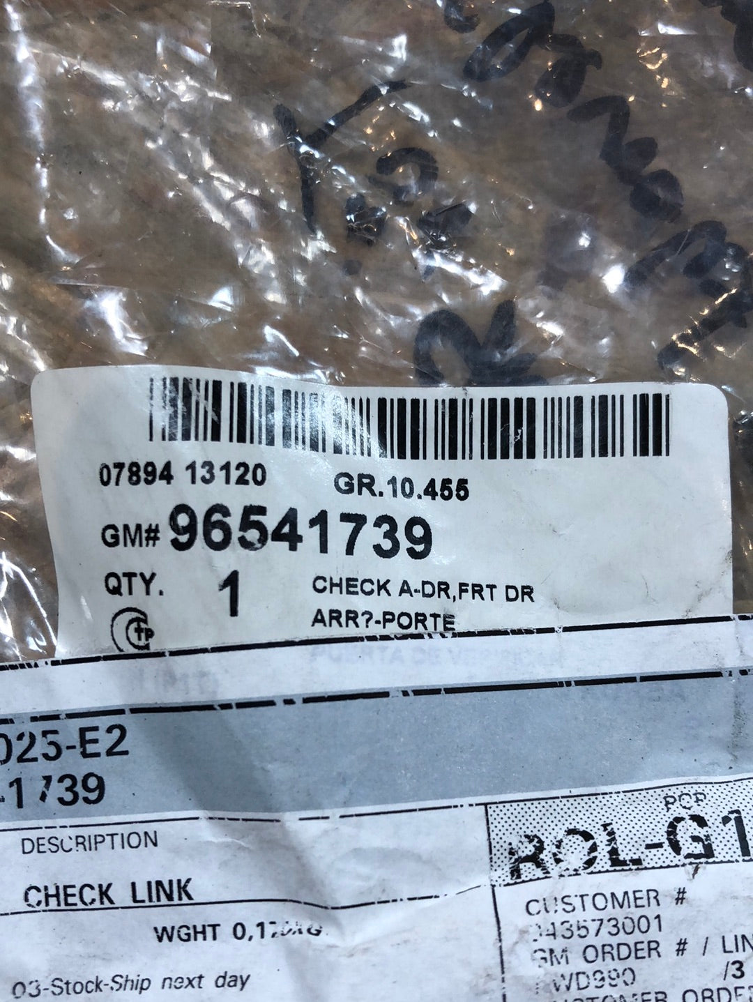 Original GM Chevrolet Aveo Türstopper vorne rechts Neu