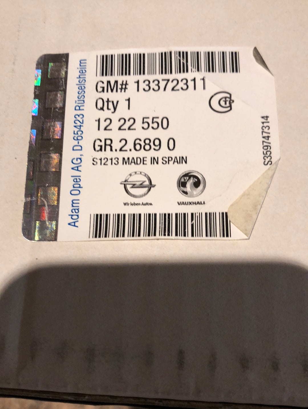 Original GM Opel Meriva B Rückleuchte rechts innen Neu