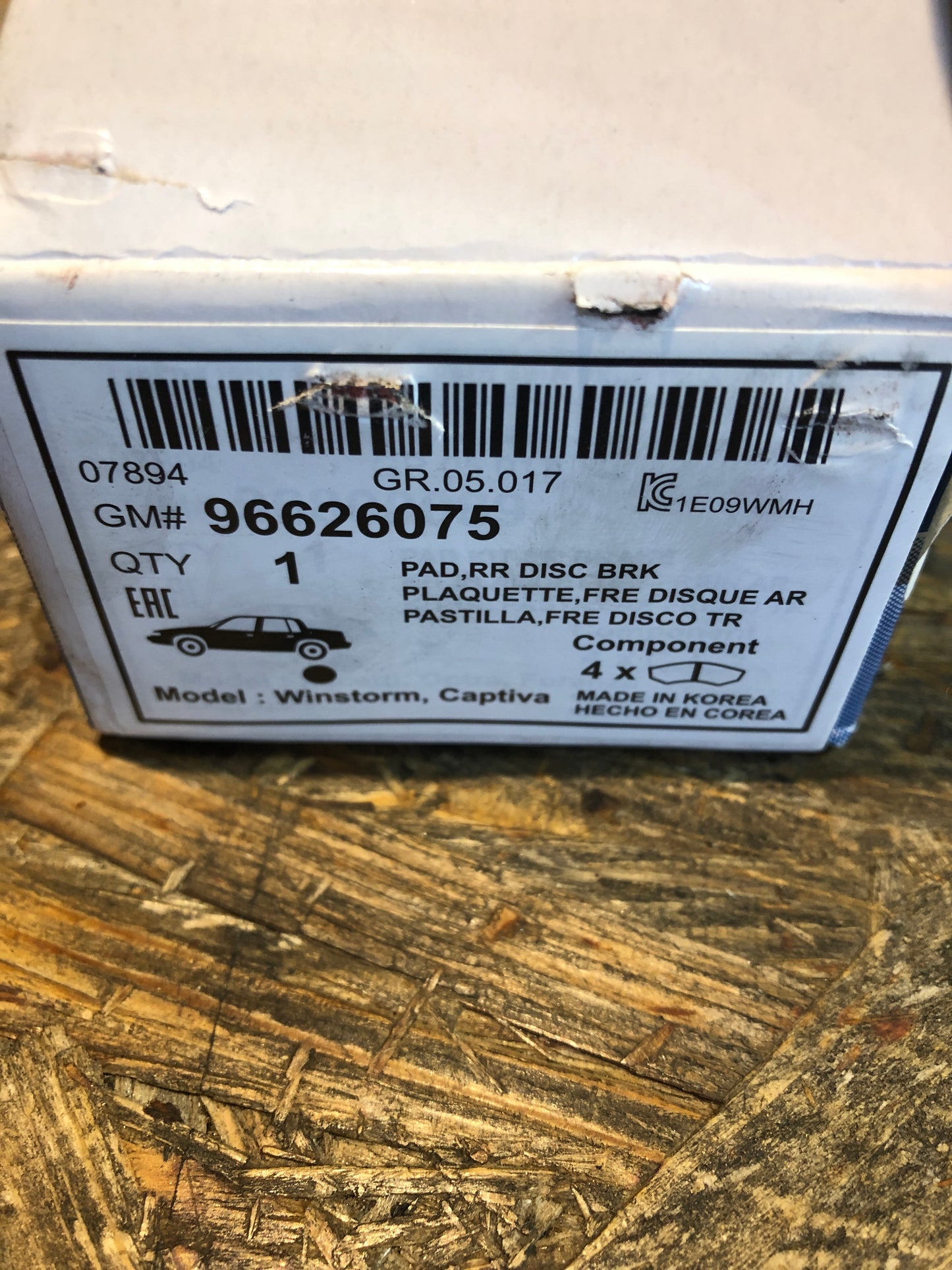 Original GM Chevrolet Winstorm Captiva Bremsklötze hinten Neu
