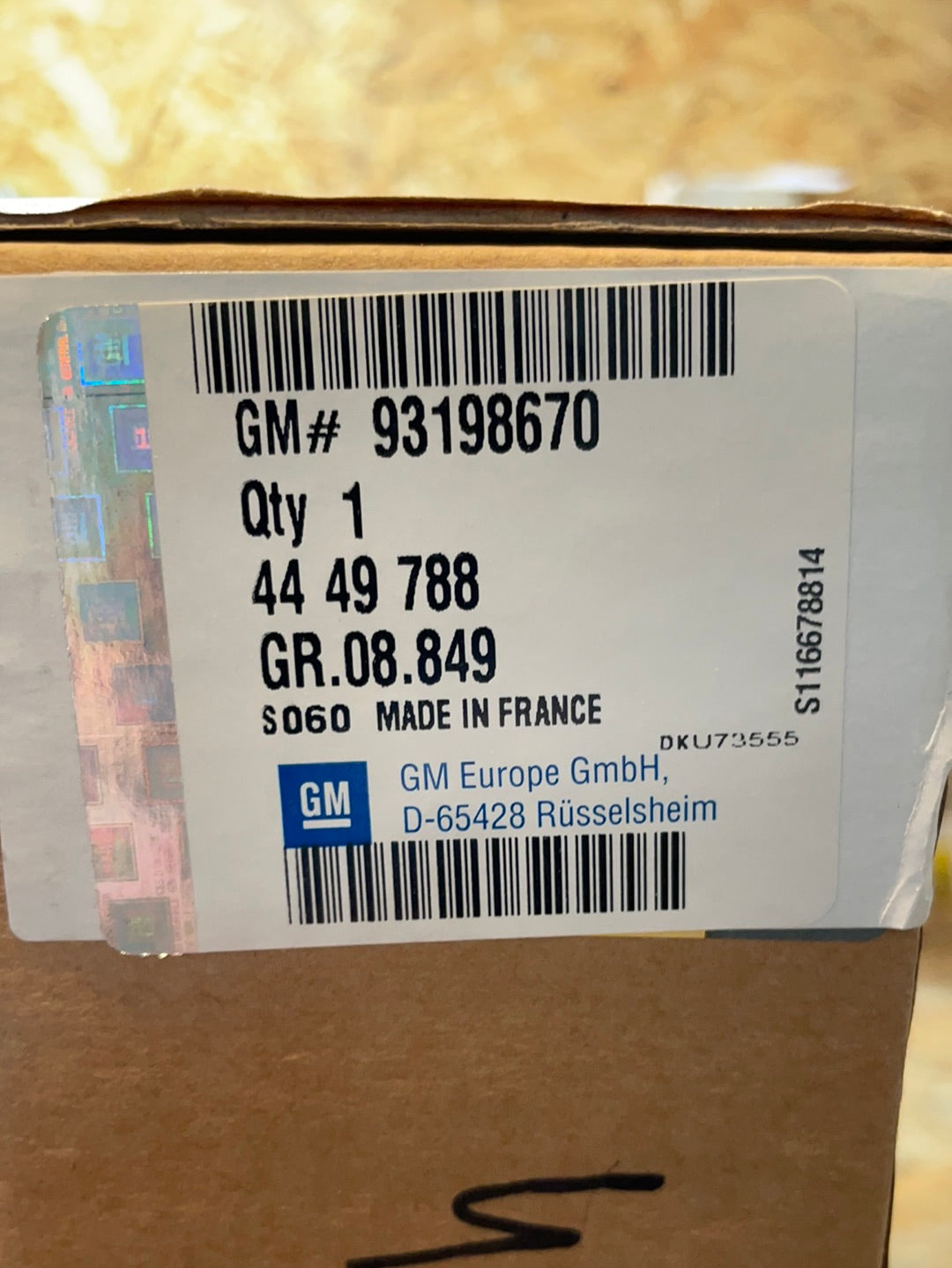 Original GM Opel Vivaro A Heizungsbetätigung Neu
